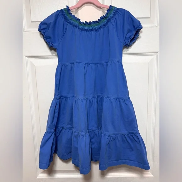 Hanna Andersson girls smocked collar cotton dress 4-5 - Picture 5 of 5